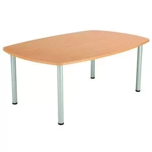 Image of Jemini Boardroom Table 1800x1200x730mm BeechSilver KF816500 KF816500