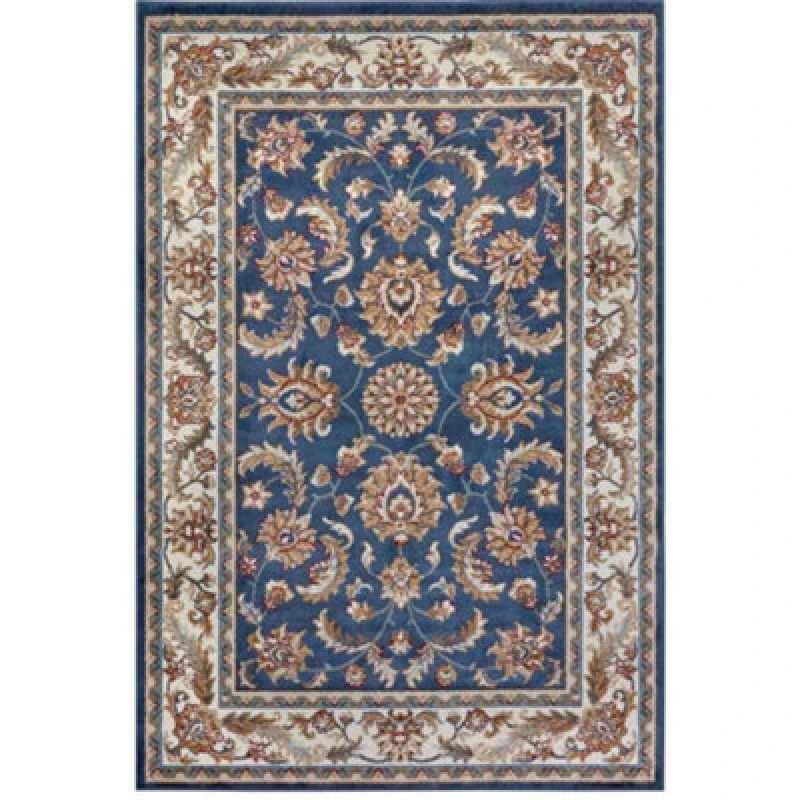 Image of THE RUGS Reni Luxor Oriental Vintage Short Pile Living Room Rug Runner in Blue Size: 200cm x 280cm Blue Unisex 200cm x 280 cm