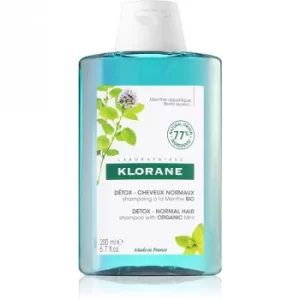 Image of Klorane Menthe BIO Cleansing Detoxifying Shampoo for Normal Hair 200ml