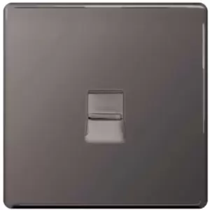 Image of BG FBNBTM1-01 BG Black Nickel 1 Gang Master Telephone Socket - Black