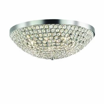 Image of Orion 12 Light Large Ceiling Flush Light Chrome, G9