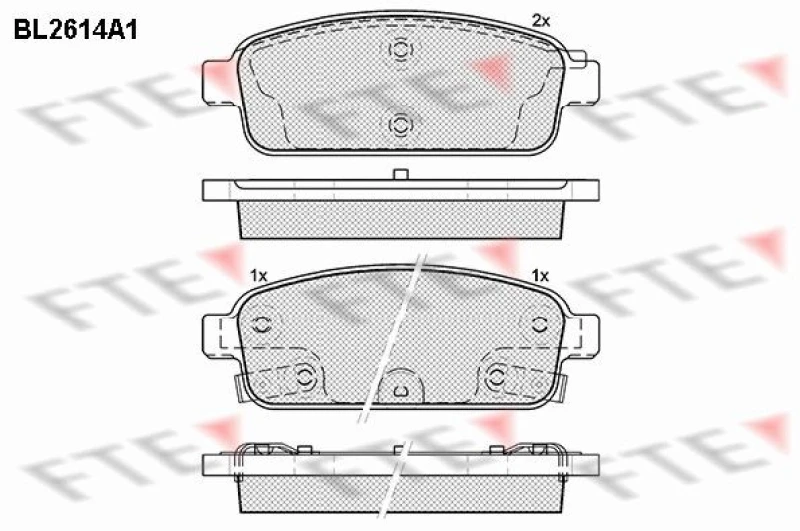 Image of Brake pad set FTE 9010862