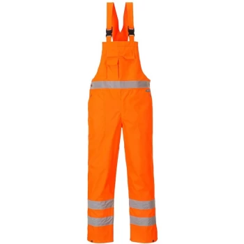 image of S388ORRL - sz L Hi-Vis Bib & Brace - Unlined - Orange - Portwest