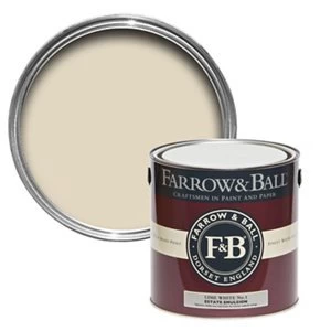 Image of Farrow & Ball Estate Lime white No. 1 Matt Emulsion Paint 2.5L