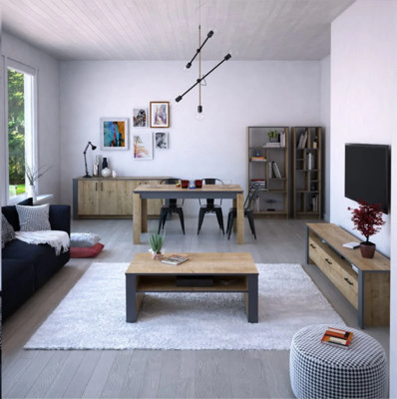 Image of Decorotika Manhattan Stylish Modern Coffee Table Light Brown unisex