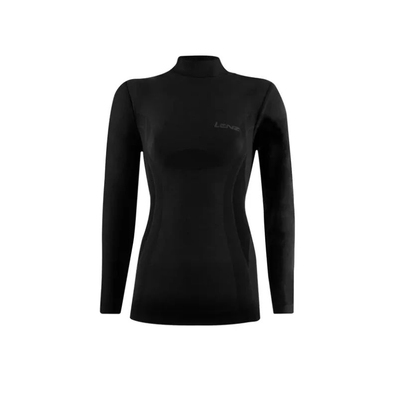 Image of Long sleeve turtle neck undershirt For Her Lenz Merino 6.0 Noir Female XS