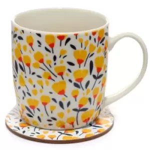 Image of Pick of the Bunch Buttercup Porcelain Mug & Coaster Set