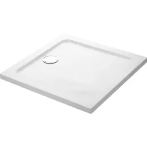Image of Mira Flight Low Square Shower Tray 900 x 900mm in White Acrylic Stone Resin