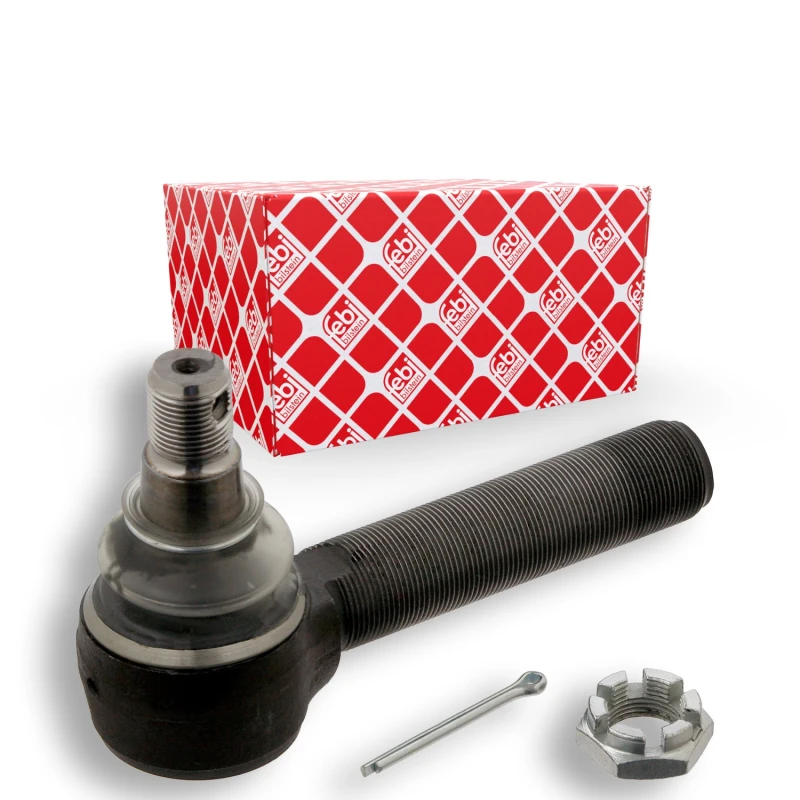 Image of FEBI BILSTEIN 32498 Track rod end OE Turbo NEW, Front Axle Left, with crown nut Tie Rod End (914)