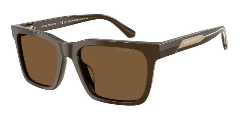 Image of Emporio Armani Man Emporio Armani EA4262U 630773 Sunglasses Acetate Brown Brown Squared Normal Brown Sunglasses Man Acetate