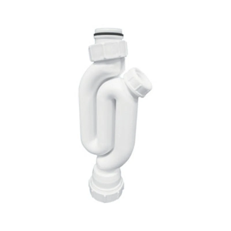 Image of McAlpine Y10 75mm Water Seal Straight Through Trap with Multifit Outlet and Two Cleaning Eyes White