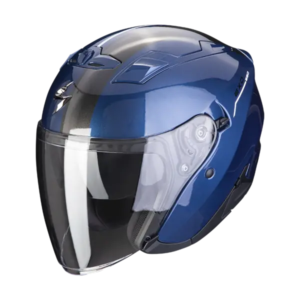 image of Scorpion EXO-230 SR Dark Blue-White Jet Helmet Size XS