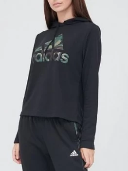 Image of adidas Camo Pullover Hoodie - Black Size M Women