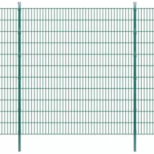Image of 2D Garden Fence Panels & Posts 2008x2230 mm 12 m Green vidaXL - Green