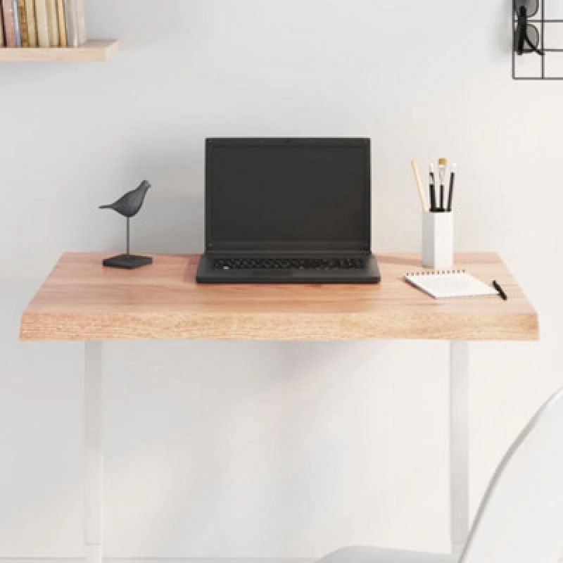 Image of VIDAXL Vidaxl - Table Top Light Brown 80x40x(2-4) cm Treated Solid Wood Live Edge 8720845816605