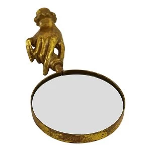 image of Gold Metal Magnifying Glass, Boho Style