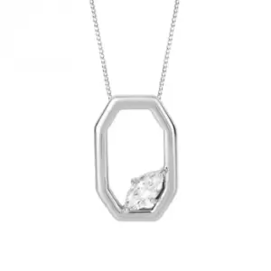 Image of Elongated Octagon Floating Zirconia Pendant P5202C