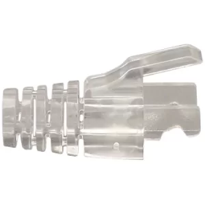 image of TUK Ltd SPEEDY RJ45 PSPDY6#100 Clear strain relief boot Cat 6 plug...