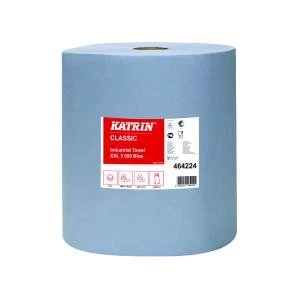 image of Katrin Classic Industrial Hand Towel Roll 3-Ply Blue 500 Sheets Pack