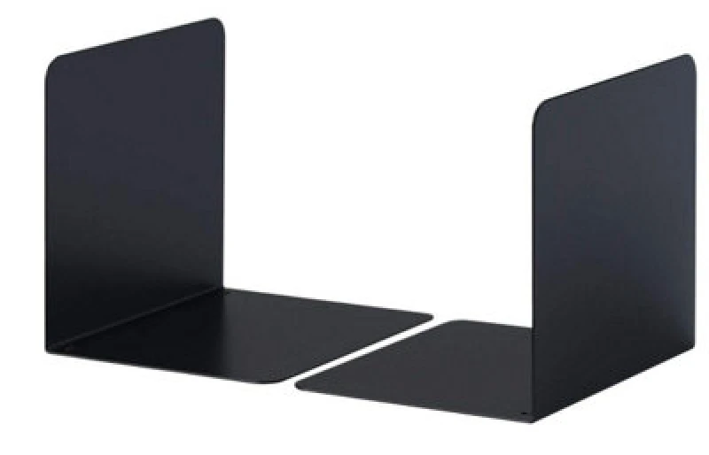 Image of Durable Durable Premium Heavy Duty Small Metal Shelf Bookends - 2 Pack - Black Black
