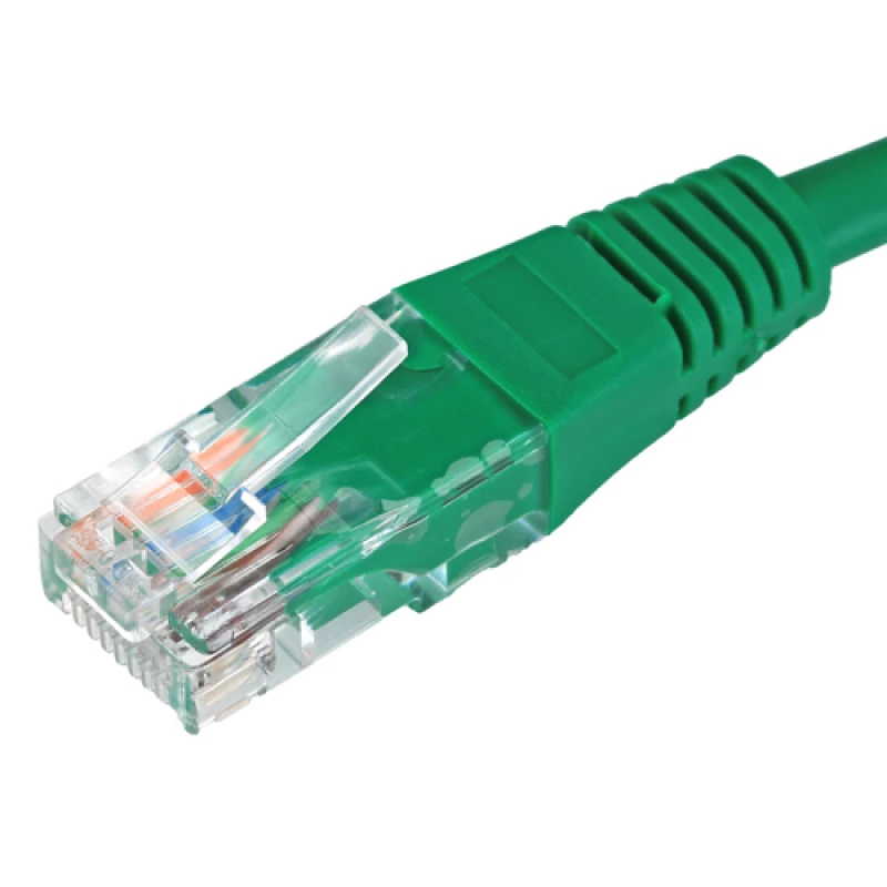 Image of Cablenet 0.3m Cat5e RJ45 Green U/UTP PVC 24AWG Flush Moulded Booted Pa