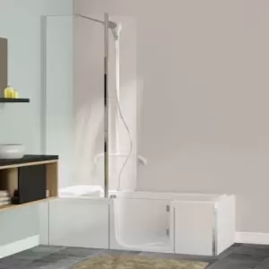 Right Hand Walk in Bath & Shower with Seat & Screen 1700mm - Kineduo