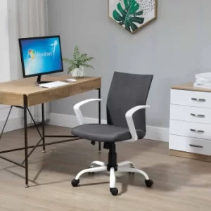 Image of Courtney Linen Office Chair, Charcoal