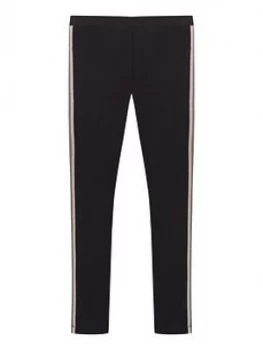 Image of Mintie by Mint Velvet Girls Side Stripe Leggings - Black, Size Age: 3-4 Years, Women
