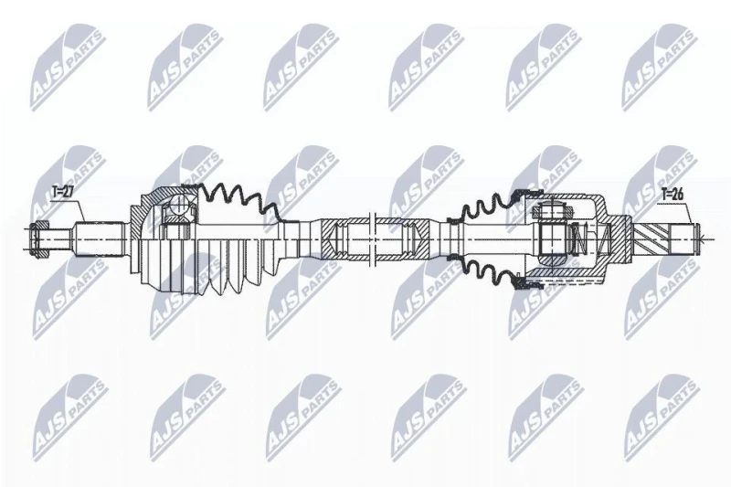 Image of NTY NPW-RE-173 Drive shaft Front Axle Left Drive Shaft (13)