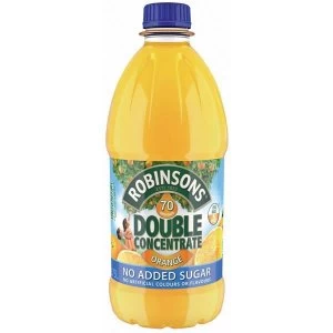 Image of Robinsons Squash 1.75 Litres Double Concentrate No Added Sugar Orange Pack of 2