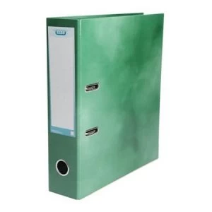 Image of Elba Classy A4 Lever Arch File 70mm Laminated Gloss Finish Green Single