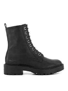 Image of Dune London Dune Press Leather Cleated Hiker Boot - Black, Size 5, Women