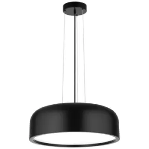 Image of Merano - Independence 3 Light Dome Pendant Ceiling Light Metal, Matt Black Outside LED E27