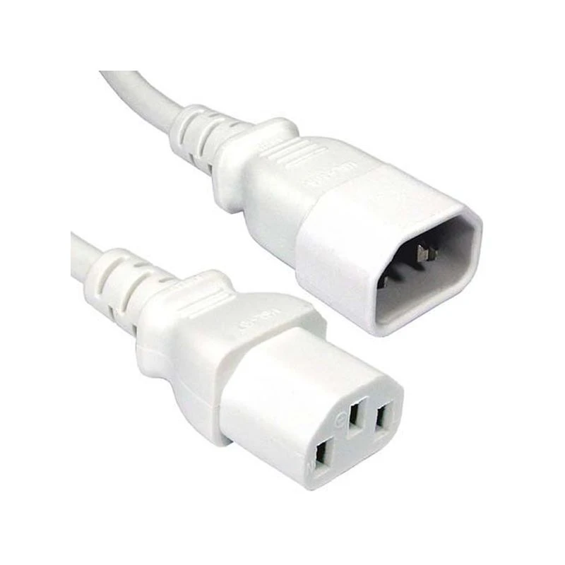 Image of FDL 0.5M IEC MAINS EXT. CABLE - IEC C13 SKT. TO C14 PLUG - WHITE