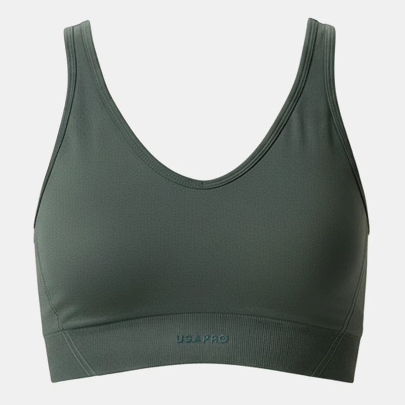 Image of USA Pro Pro Scoop Back Sports Bra Womens - Green Green 8