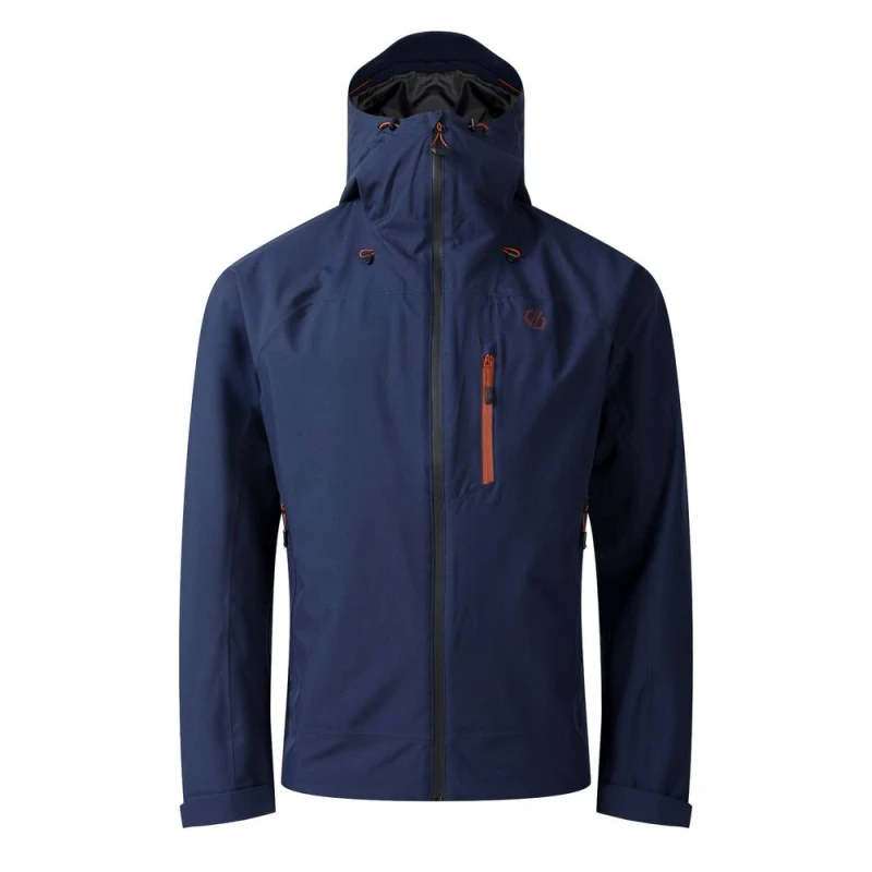 Image of Dare 2b Mens Torrek III Hooded Walking Waterproof Jacket in Mid Navy Size: Small Mid Navy Male S