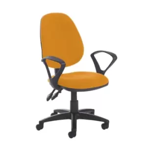Image of Dams MTO Jota High Back PCB Operator Chair with Fixed Arms - Costa Blue