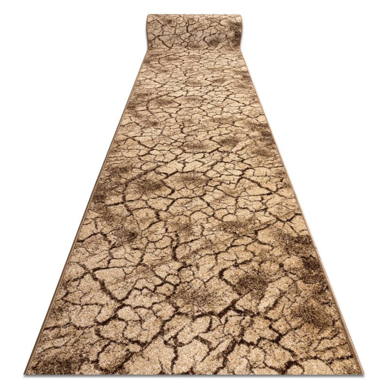Image of RugsX Karmel Terra Runner in Brown Size: 80cm x 160cm Brown Unisex 80cm x 160 cm