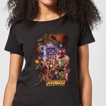 Image of Avengers Team Portrait Womens T-Shirt - Black - 5XL