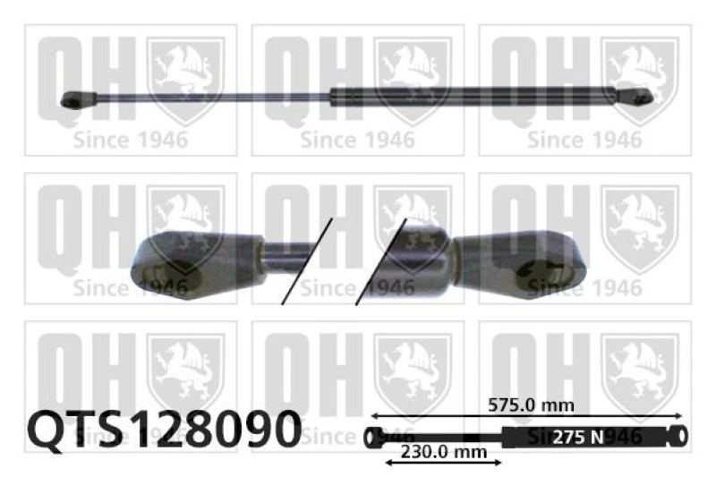 Image of QUINTON HAZELL Tailgate strut QUINTON HAZELL QTS128090