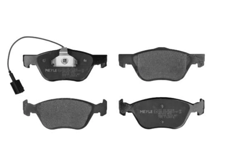 Image of MEYLE 025 232 8919/W Brake pad set Front Axle, incl. wear warning contact, Original Quality, with anti-squeak plate Brake Pad Set,disc brake (402)