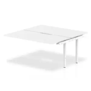 image of B2B Ext Kit White Frame Bench Desk 1600 White