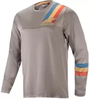 image of Alpinestars Alps 4.0 LS Bicycle Jersey, grey-blue, Size S, grey-blue, Size S