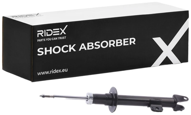Image of RIDEX 854S1076 Shock absorber Front Axle Right, Gas Pressure, Twin-Tube, Telescopic Shock Absorber, Top pin Shock Absorber (854)