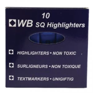 Image of Nice Price Blue Hi-Glo Highlighter Pens Pack of 10 844003
