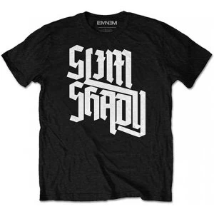 image of Eminem - Shady Slant Mens Small T-Shirt - Black