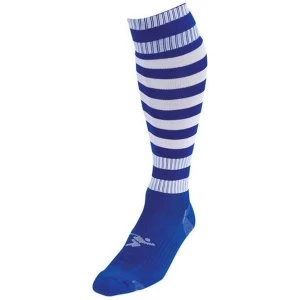 Image of Precision Royal/White Hooped Pro Football Socks Adult - UK 7-11