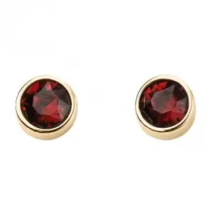 Image of January Yellow Gold Plated Birthstone Earrings with Swarovski Crystal E1537