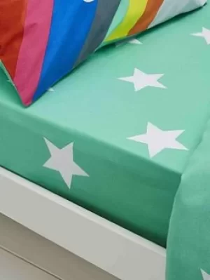 Image of Born To Be Born To Shine Fitted Sheet, Multi, Size Double