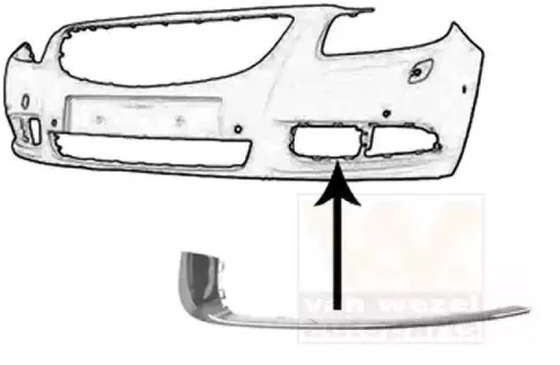 Image of VAN WEZEL 3850581 Cover, bumper ** Equipart ** Left Front Cover,bumper (20)